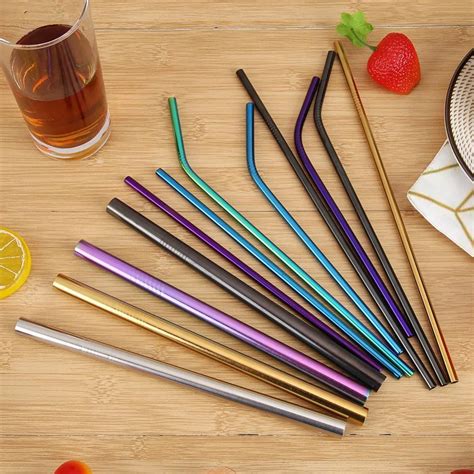 reusable stainless steel drinking straws